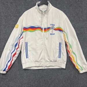 Casablanca Men’s white mushroom track jacket size XXL
